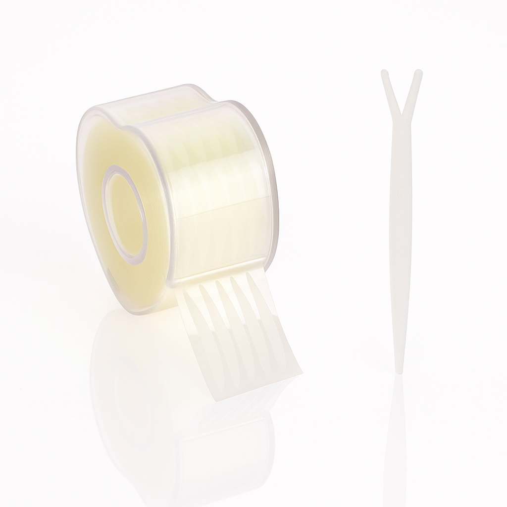 Eyelid Tape transparent – bandă pentru ridicarea pleoapelor cu aplicator bandă transparentă pentru ridicarea pleoapelor cu aplicator în formă de Y