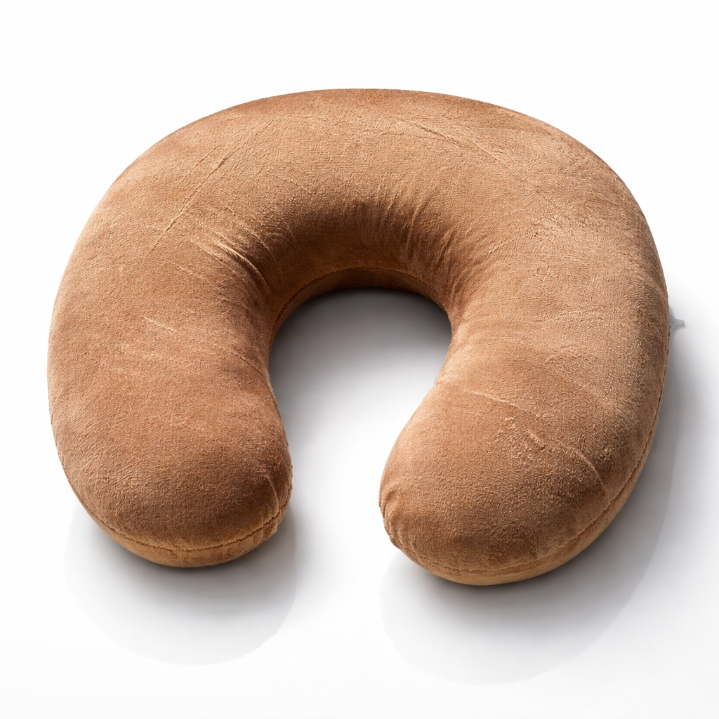 Pernă cervicală de călătorie albă, ergonomic, suport pentru gât Pernă cervicală ergonomică pentru călătorii confortabile, susține gâtul și reduce oboseala